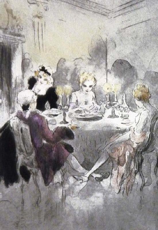Louis Lcart Dinner oil painting picture